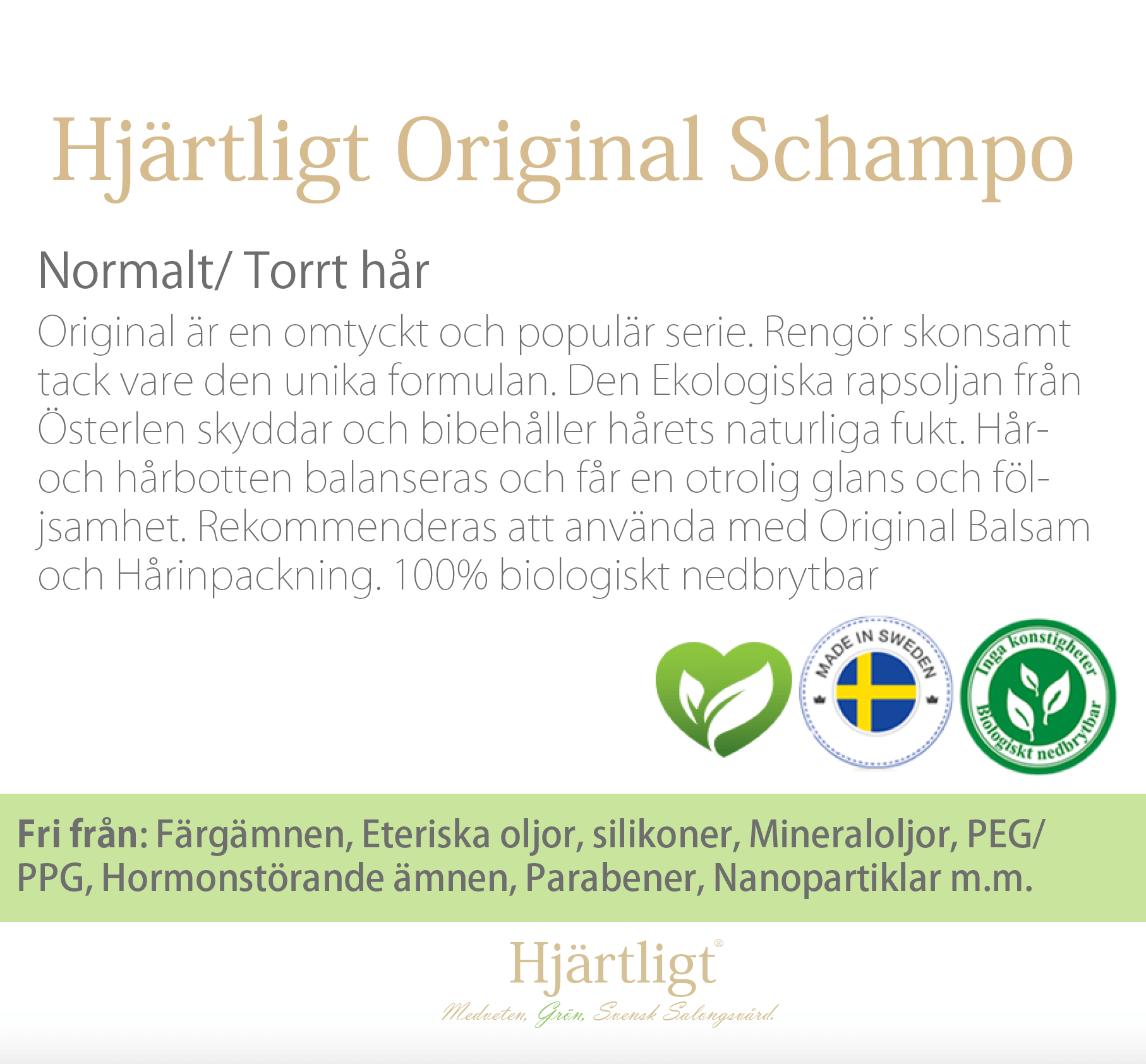 Skyltmaterial -Hyllkant-  Original Schampo