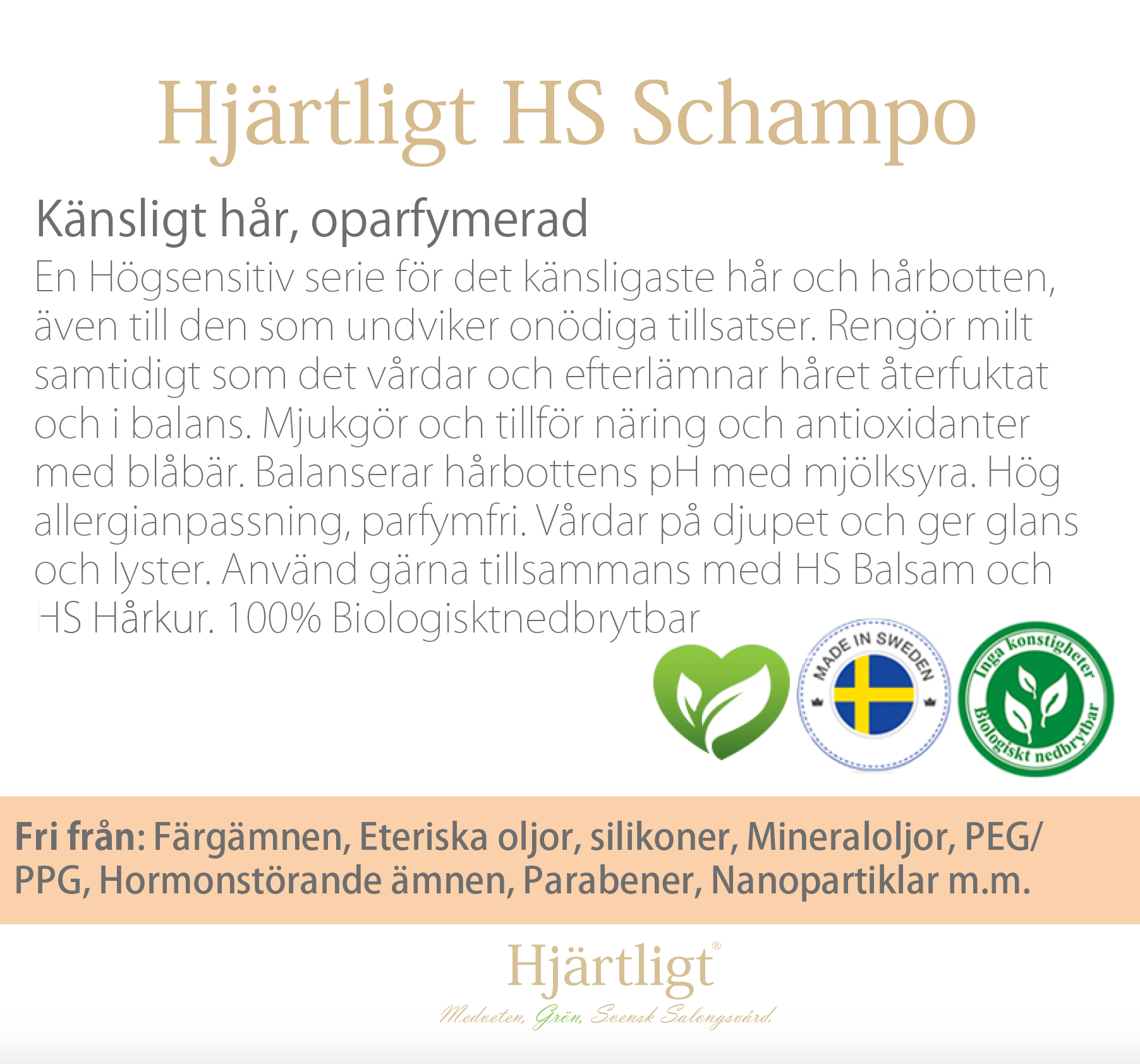 Skyltmaterial -Hyllkant-  HS Schampo